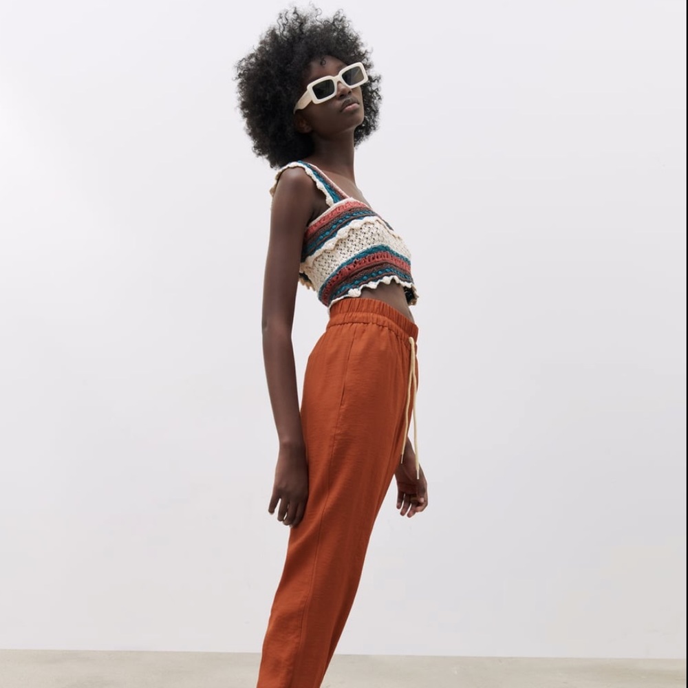 ZARA SOLD OUT Crochet Knit Top